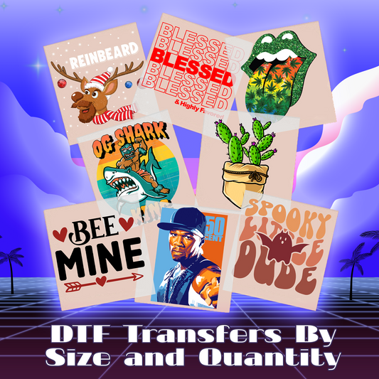 Custom DTF gang sheet – cold peel – printed transfers for apparel